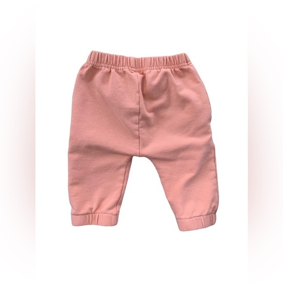 June & January Size 12-24 Months Peach Cropped Jogger Sweatpants - Picture 2 of 4